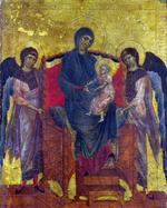 欧洲12-19世纪油画三_CIMABUE - The Virgin and Child Enthroned with Two Angels